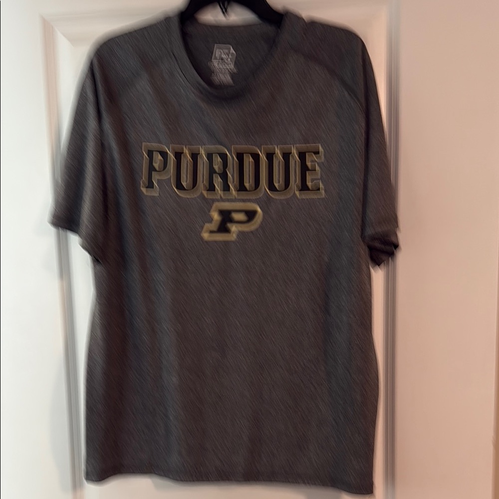 Pro Edge Gray Short Sleeve Tee Purdue Design